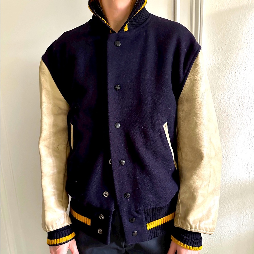 Whiting Los Angeles Vintage Varsity Jacket. Size 40 (small). Worn vintage patina